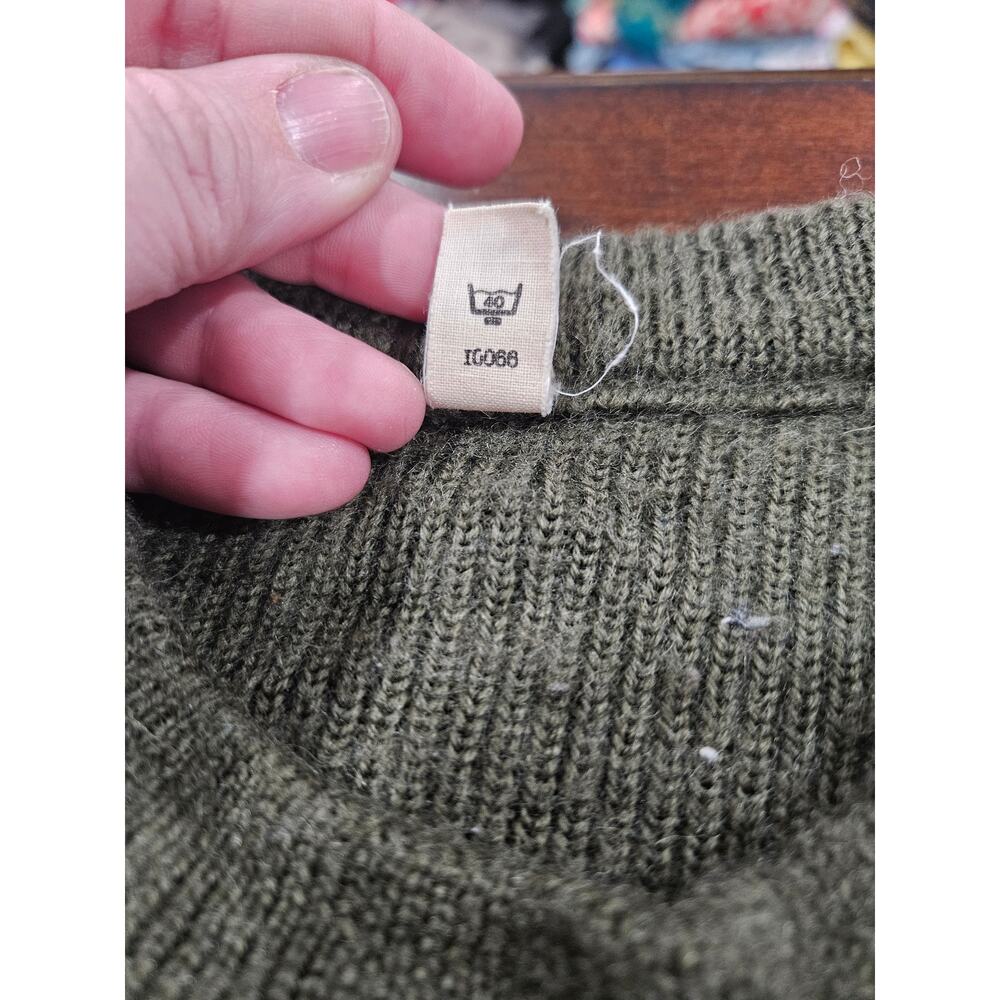 Bundeswehr Wool Service Sweater 46 German Military Surplus Gorpcore M - Picture 3 of 8